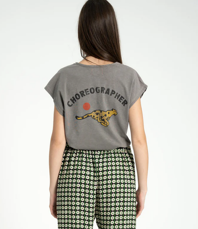 sisters department - sleeveless t shirt, grey, choreographer - Lubus & moi