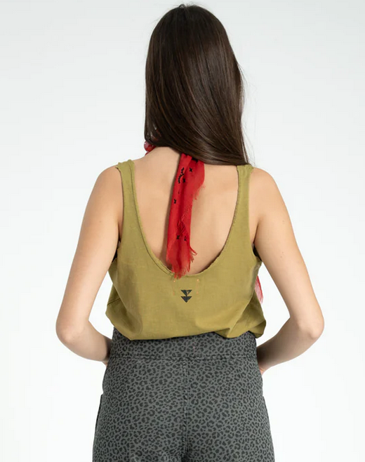 sisters department - top v neck, olive green, choreographer - Lubus & moi
