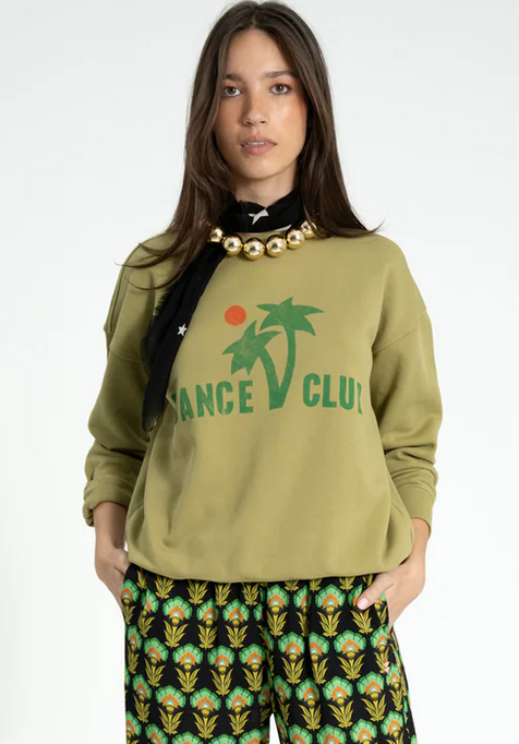 sisters department - sweatshirt, olive green, dance club - Lubus & moi