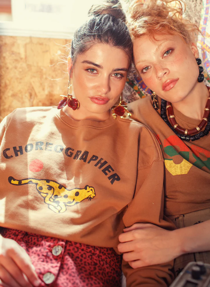 sisters department - sweatshirt, brown, choreographer - Lubus & moi