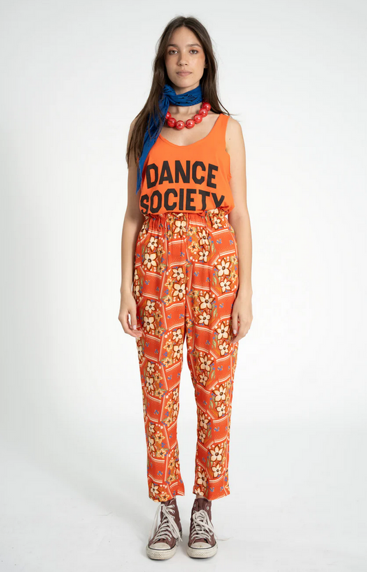 sisters department - trousers red, floral print - Lubus & moi
