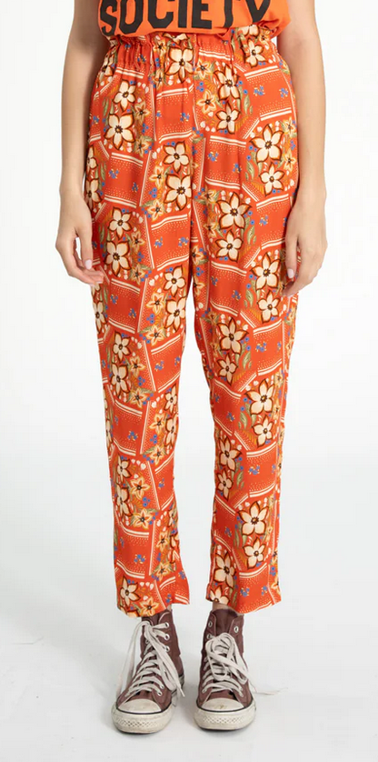 sisters department - trousers red, floral print - Lubus & moi