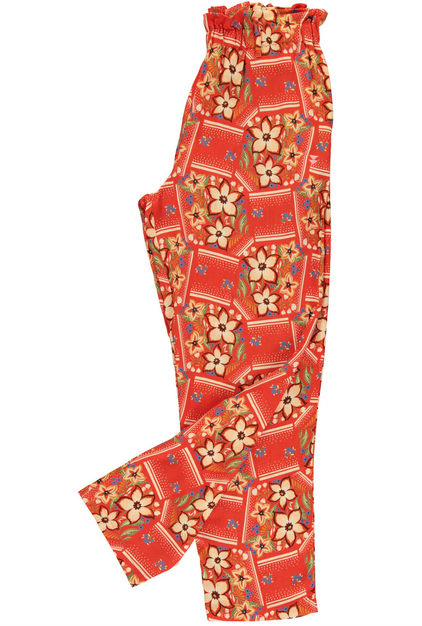 sisters department - trousers red, floral print - Lubus & moi