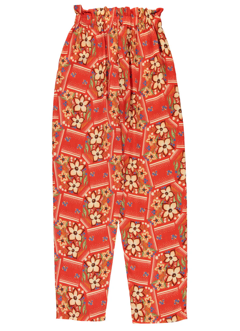 sisters department - trousers red, floral print - Lubus & moi