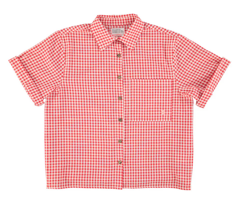 sisters department - shirt red & ecru checkered - Lubus & moi