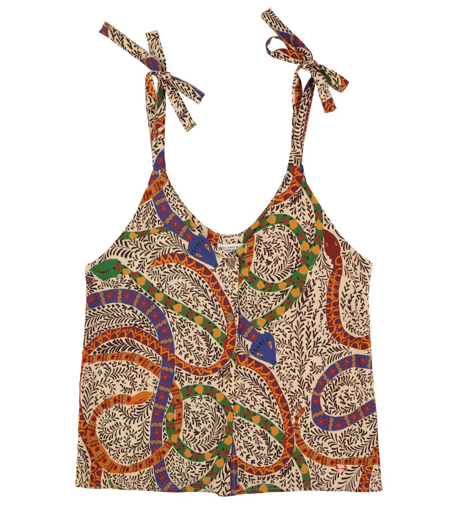 sisters department - top, straps, multicolor snakes - Lubus & moi