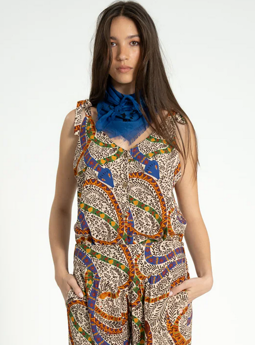 sisters department - top, straps, multicolor snakes - Lubus & moi