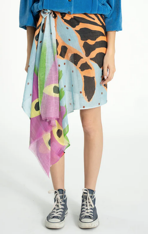 sisters department - scarf multicolor, black tiger - Lubus & moi