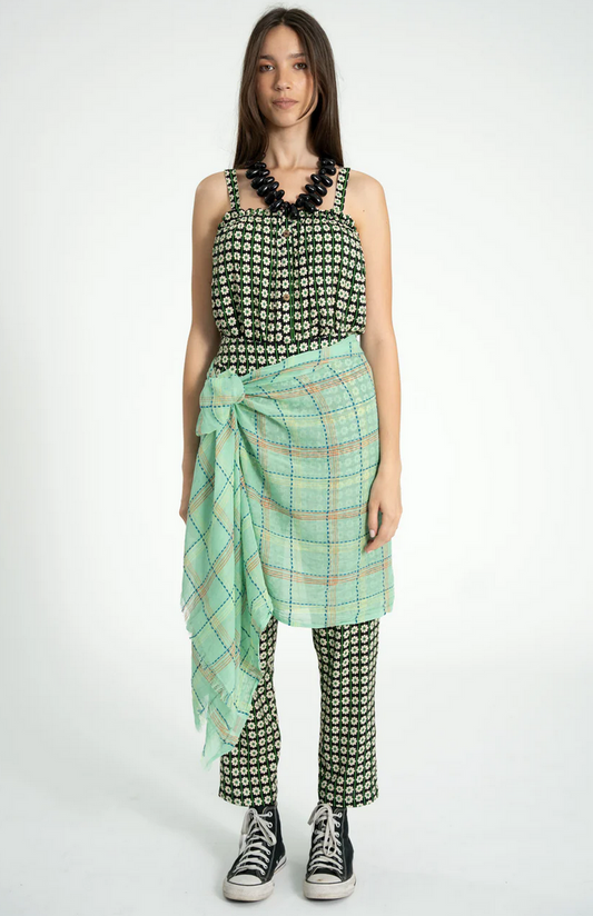 sisters department - scarf green checkered - Lubus & moi