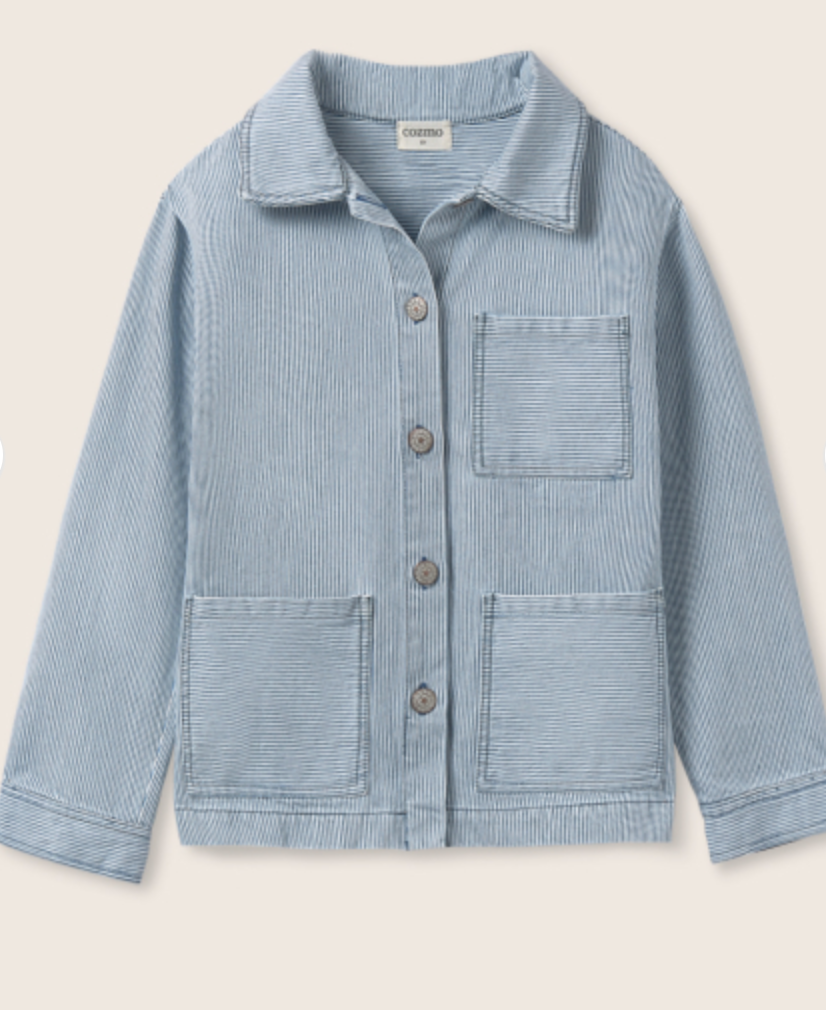 cozmo - ridge, blue-fine striped denim - Lubus & moi