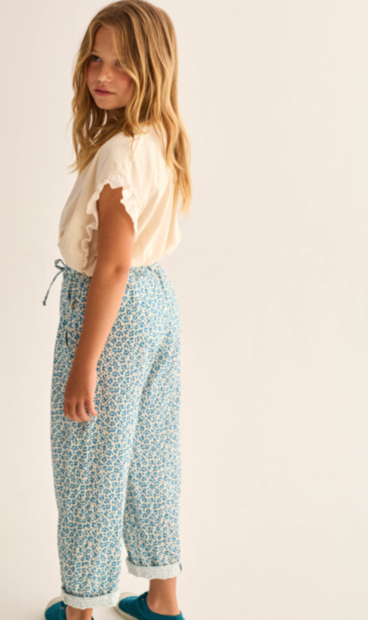 cozmo - bella, blue-animal print cotton - Lubus & moi