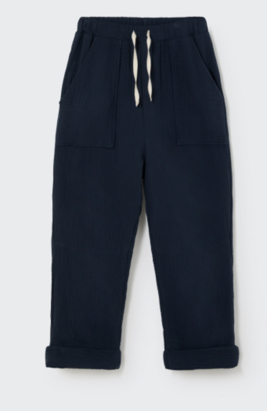 cozmo - iker, navy-soft gauze cotton pants - Lubus & moi