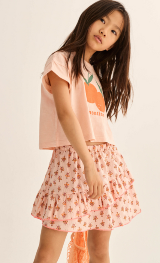 cozmo - skirt molly, cloud pink-indian flower print - Lubus & moi