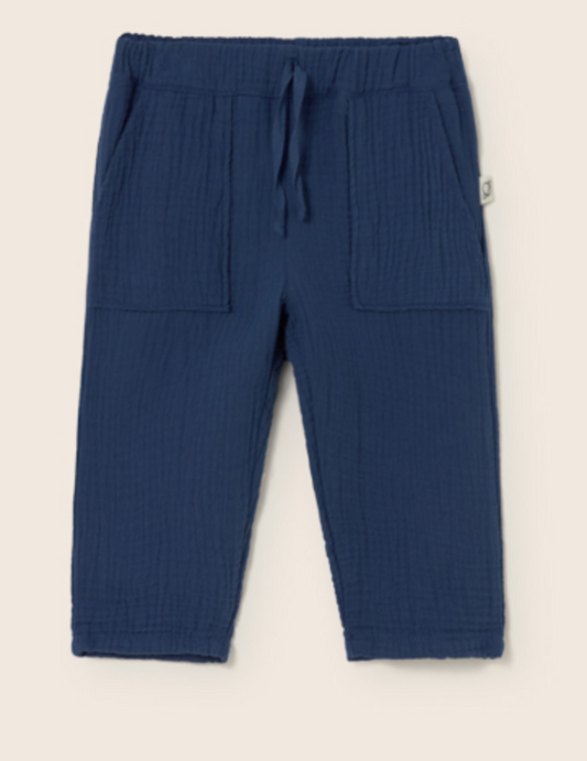 cozmo - pants mario, navy soft-gauze cotton - Lubus & moi