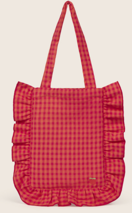 cozmo - bag, tomato-gingham cotton - Lubus & moi