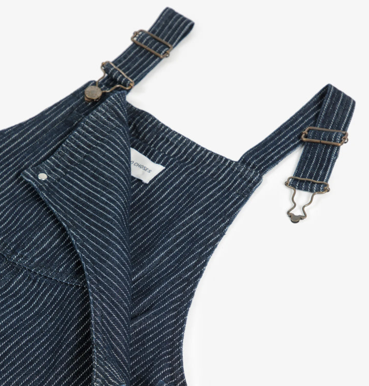 bobo choses - denim stripe dungaree, navy blue - Lubus & moi