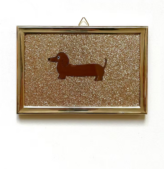 kids pics - dachshund glitter gold - Lubus & moi