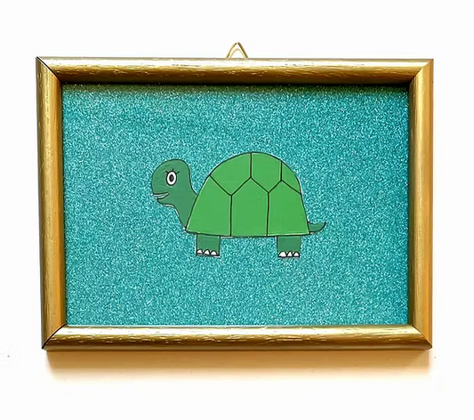 kids pics - turtle glitter turquoise - Lubus & moi
