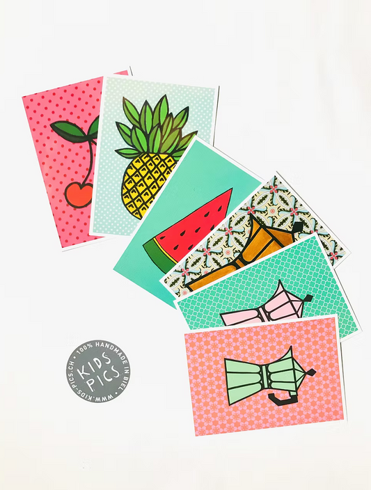 kids pics - postcard package coffee & fruits - Lubus & moi