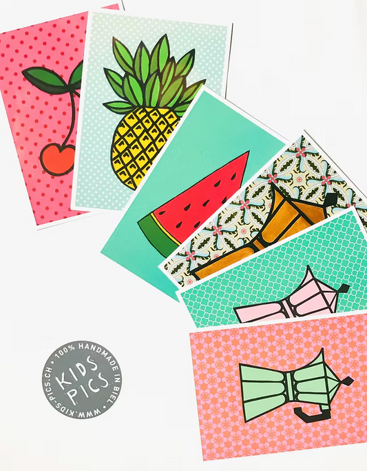 kids pics - postcard package coffee & fruits - Lubus & moi