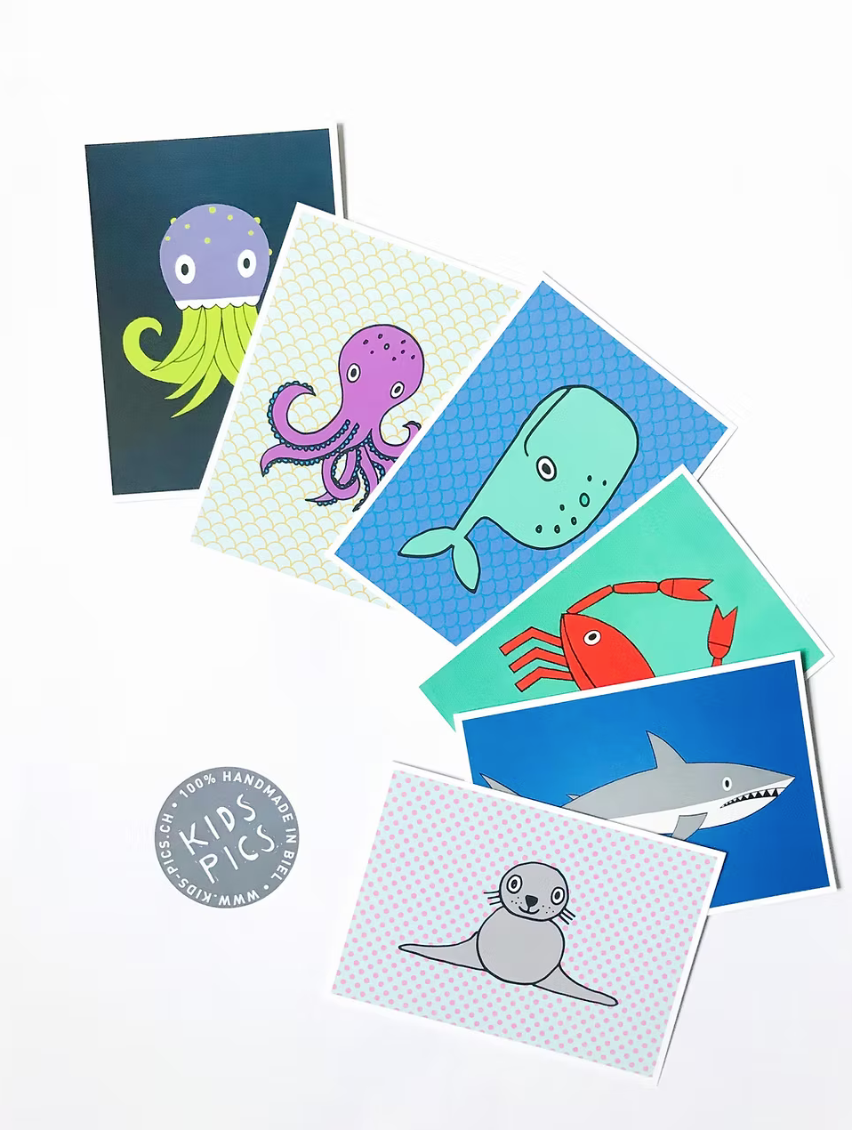 kids pics - postcard package sea animals - Lubus & moi