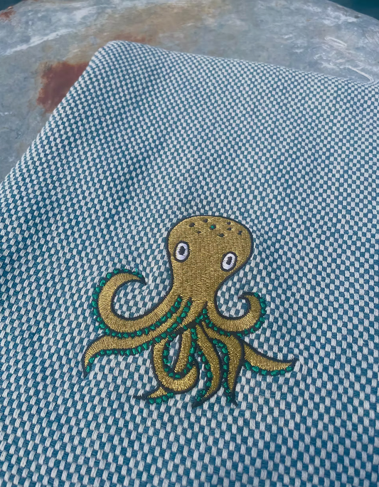 kids pics - bathtowel octopus green - Lubus & moi