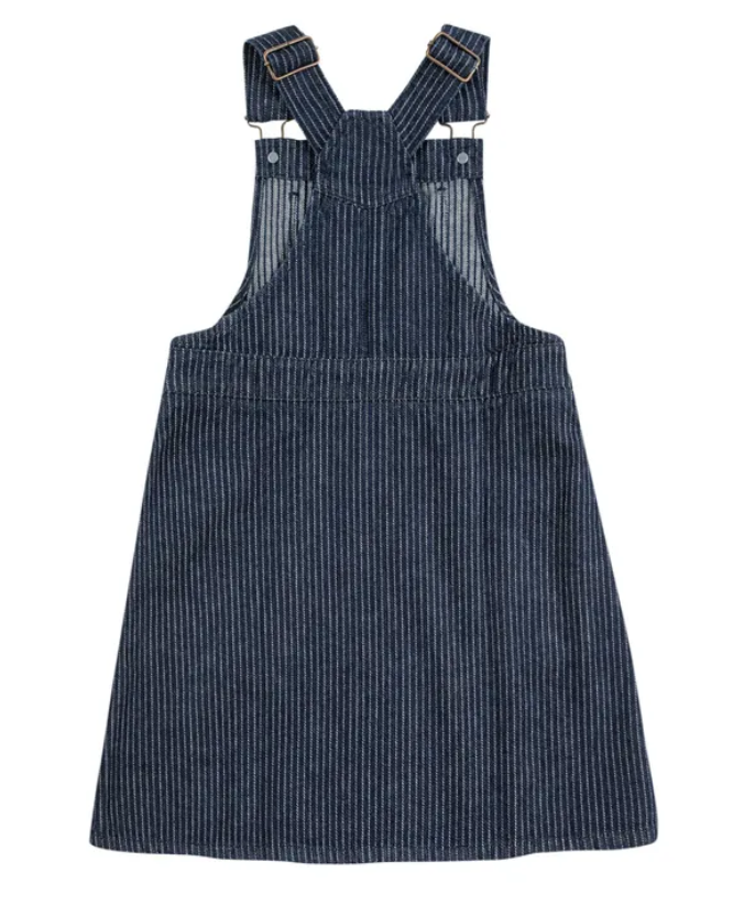 bobo choses kids - tic tac toe denim dress, navy blue - Lubus & moi