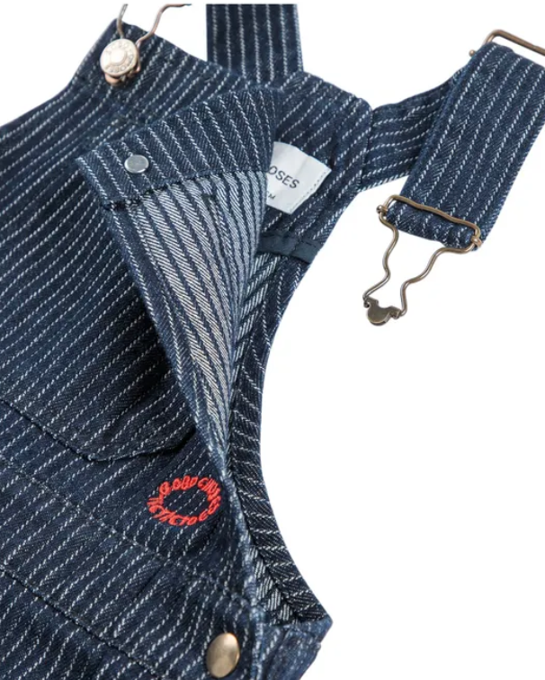 bobo choses kids - tic tac toe denim dress, navy blue - Lubus & moi
