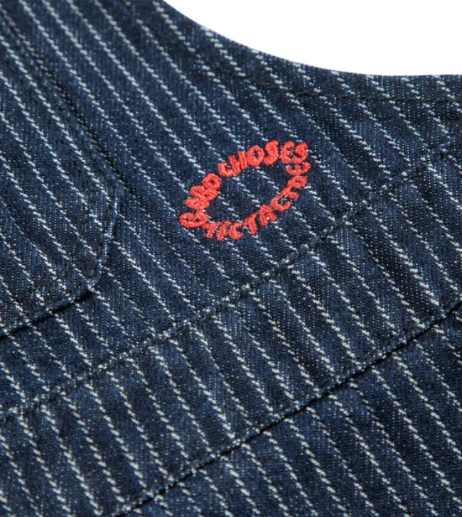 bobo choses kids - tic tac toe denim dress, navy blue - Lubus & moi