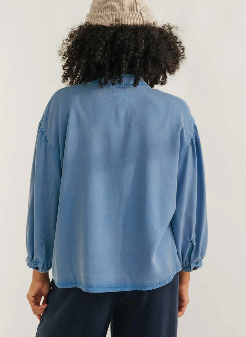 twothirds - hamushin bluse, washed blue - Lubus & moi
