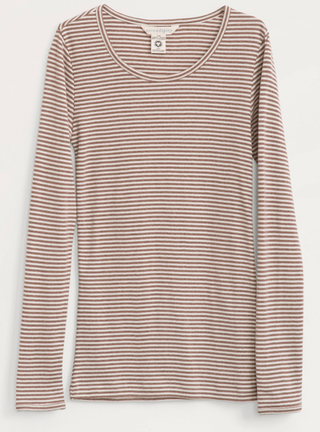 serendipity organics - slim tee stripe, acorn/offwhite - Lubus & moi