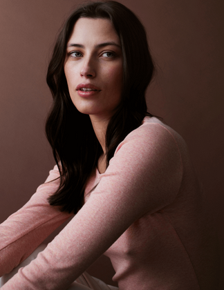 serendipity organics - slim tee, coral - Lubus & moi