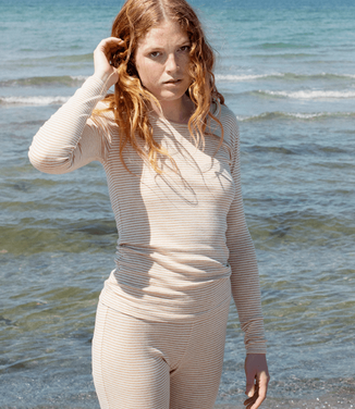 serendipity organics - slim tee stripe, desert/offwhite - Lubus & moi