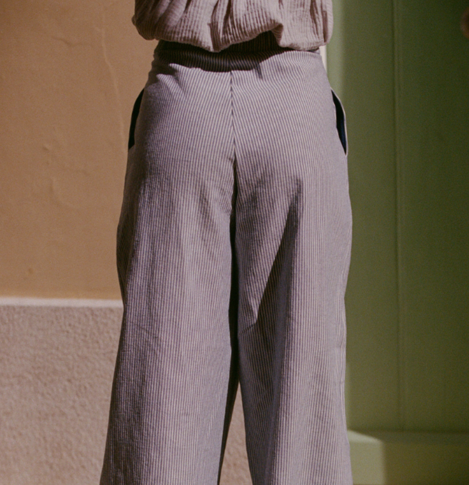 nénés paris - pantalon justine, blaue streifen - Lubus & moi