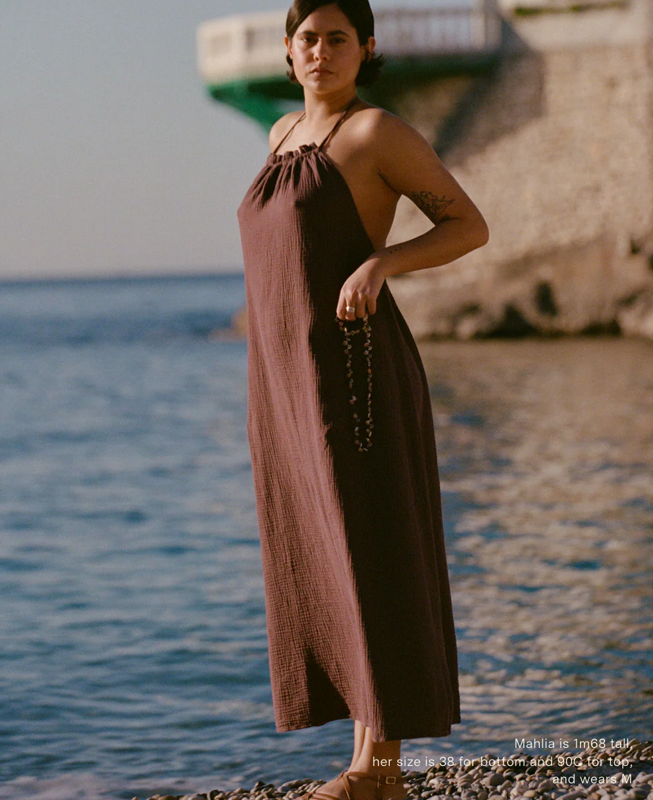 nénés paris - lena kleid, brown/bordeaux - Lubus & moi