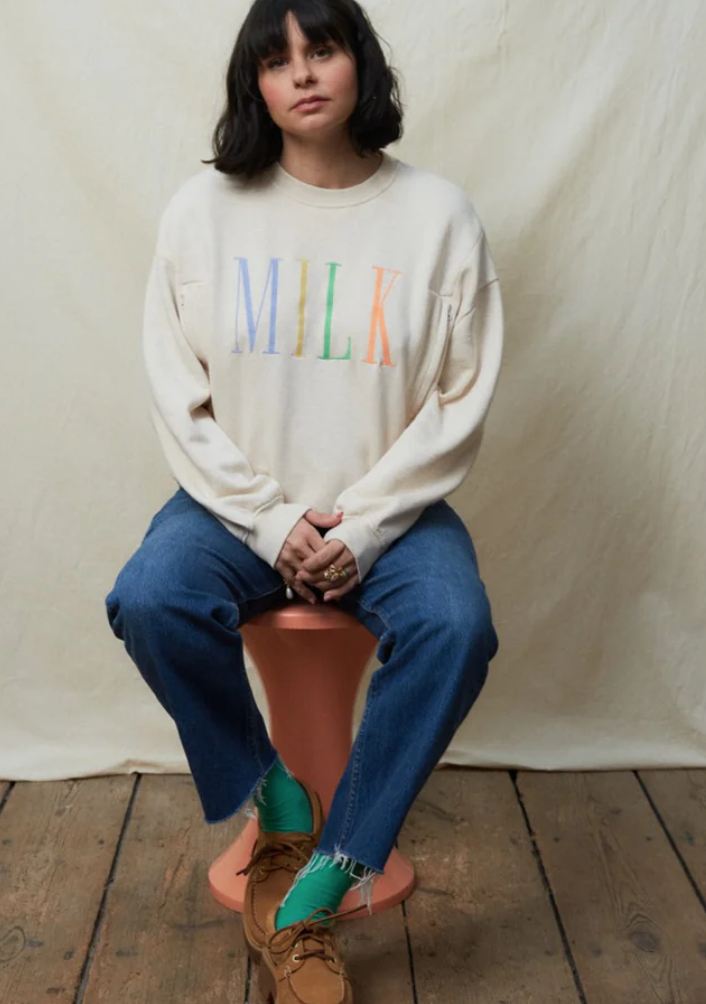 tajinebanane - mère made sweatshirt, grey - Lubus & moi