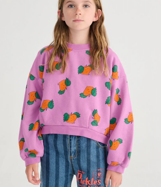 bobo choses kids - tangerine allover sweatshirt - Lubus & moi