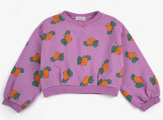 bobo choses kids - tangerine allover sweatshirt - Lubus & moi