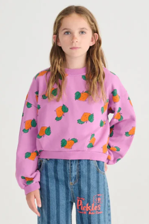 bobo choses kids - tangerine allover sweatshirt - Lubus & moi