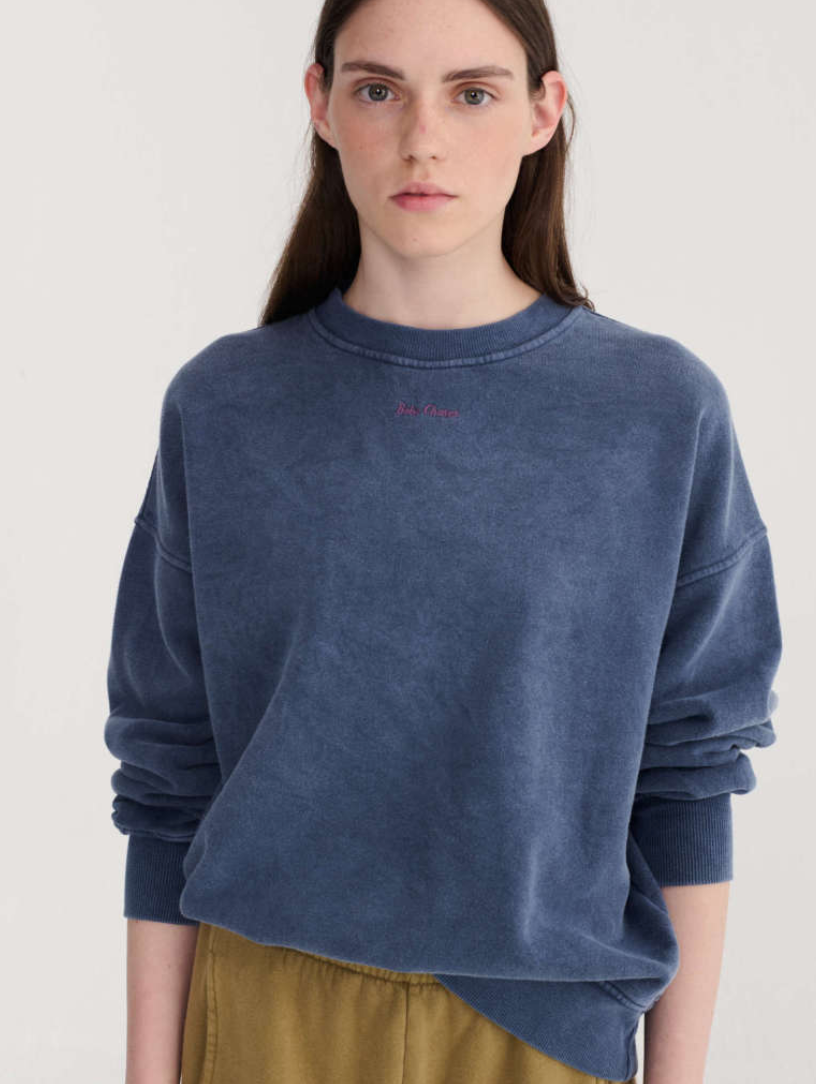 bobo choses adults - embroidery sweatshirt blue - Lubus & moi