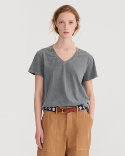 bobo choses adults - v neck shirt grey - Lubus & moi