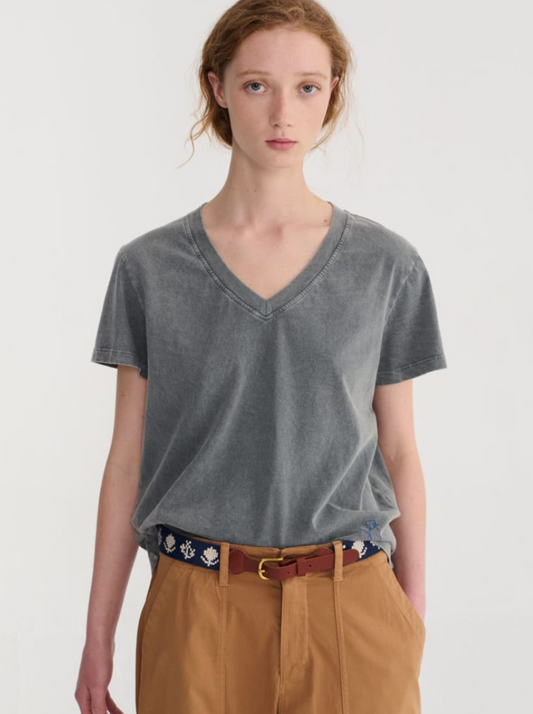 bobo choses adults - v neck shirt grey - Lubus & moi