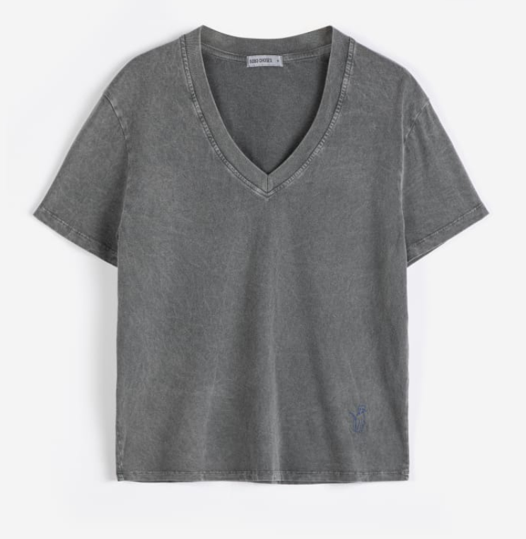 bobo choses adults - v neck shirt grey - Lubus & moi