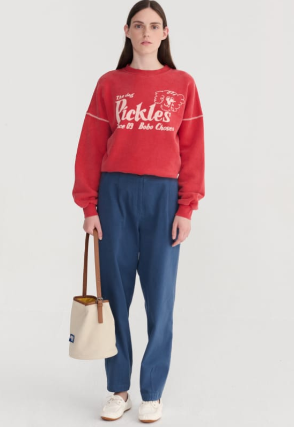 bobo choses adults - pleated trousers, blue - Lubus & moi