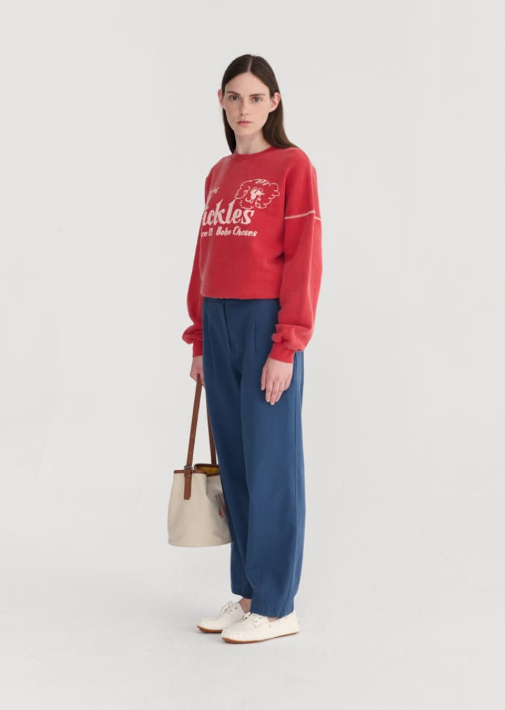 bobo choses adults - pleated trousers, blue - Lubus & moi