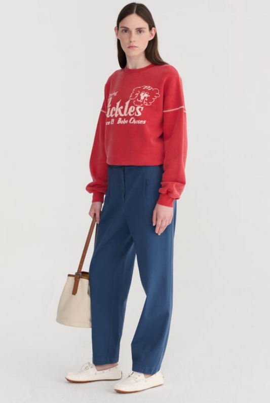 bobo choses adults - pleated trousers, blue - Lubus & moi
