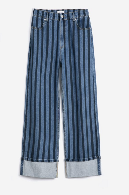 bobo choses adults - striped wideleg denim pants - Lubus & moi