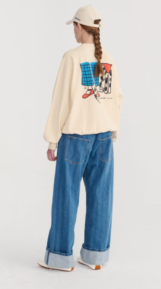 bobo choses adults - striped wideleg denim pants - Lubus & moi