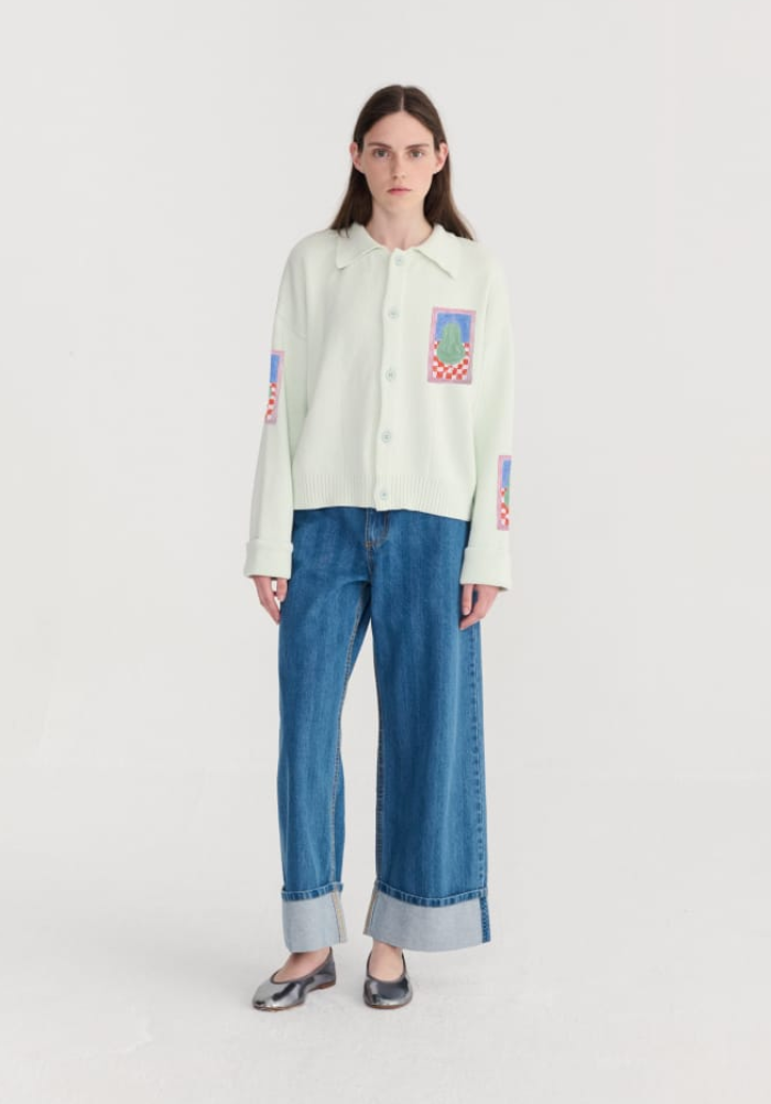 bobo choses adults - striped wideleg denim pants - Lubus & moi