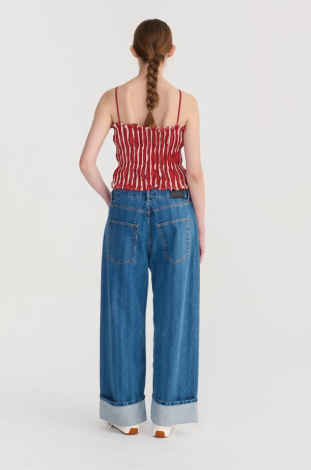 bobo choses adults - striped wideleg denim pants - Lubus & moi